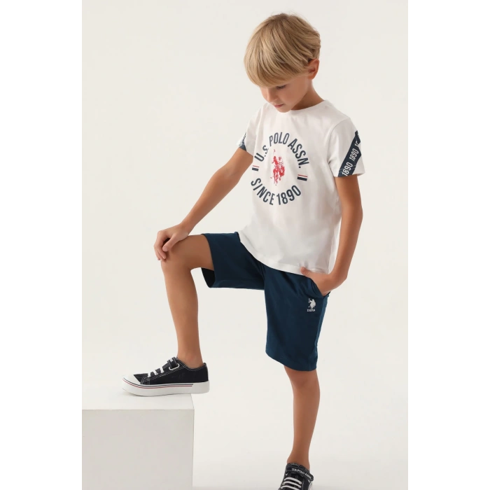 ERKEK ÇOCUK BERMUDA TAKIM - KREM