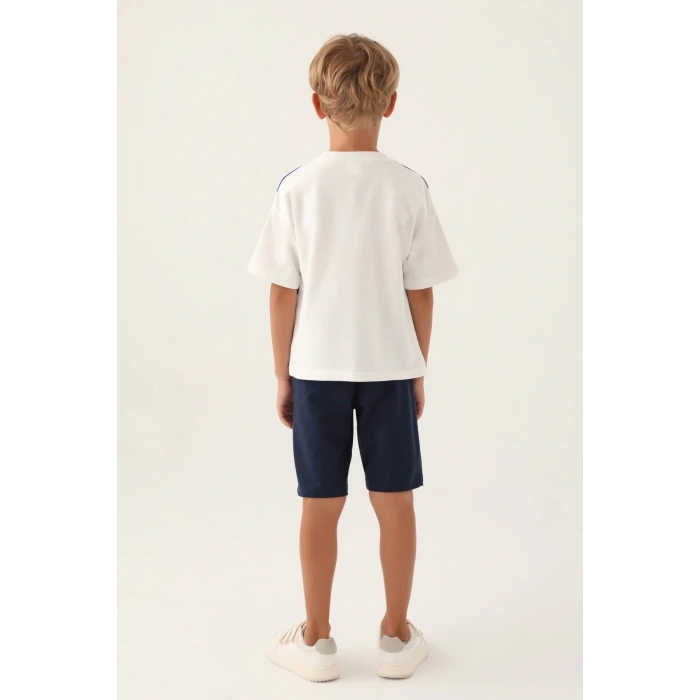 ERKEK ÇOCUK BERMUDA TAKIM - KREM