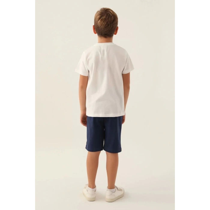 ERKEK ÇOCUK BERMUDA TAKIM - KREM MELANJ