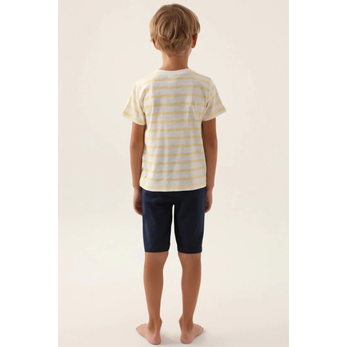 ERKEK ÇOCUK BERMUDA TAKIM - KREM PUDİNG