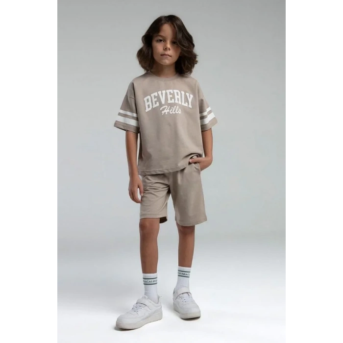 ERKEK ÇOCUK BERMUDA TAKIM - KUM