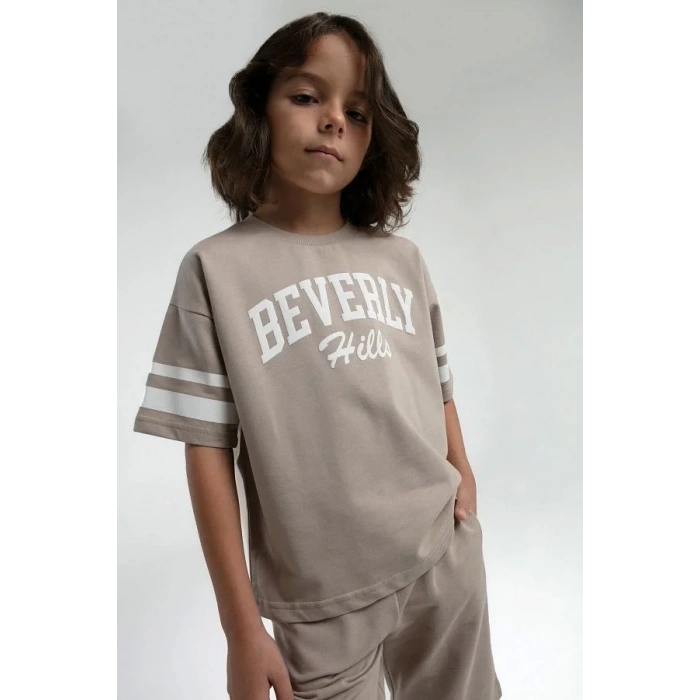 ERKEK ÇOCUK BERMUDA TAKIM - KUM