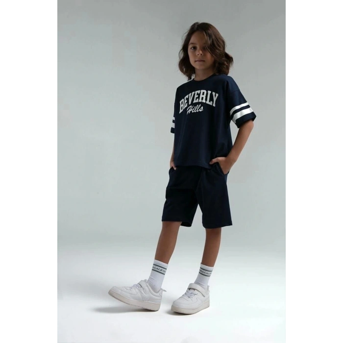 ERKEK ÇOCUK BERMUDA TAKIM - LACİVERT