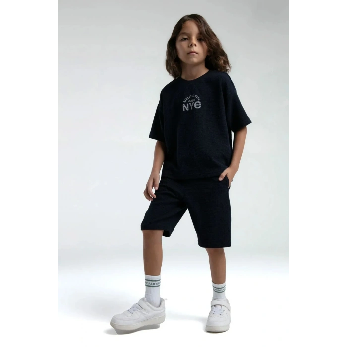 ERKEK ÇOCUK BERMUDA TAKIM - LACİVERT