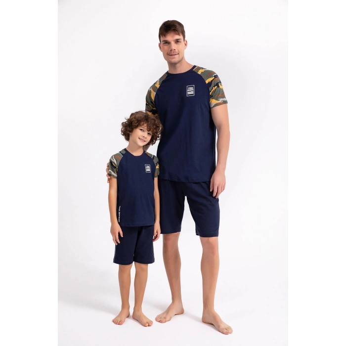 ERKEK ÇOCUK BERMUDA TAKIM - LACİVERT