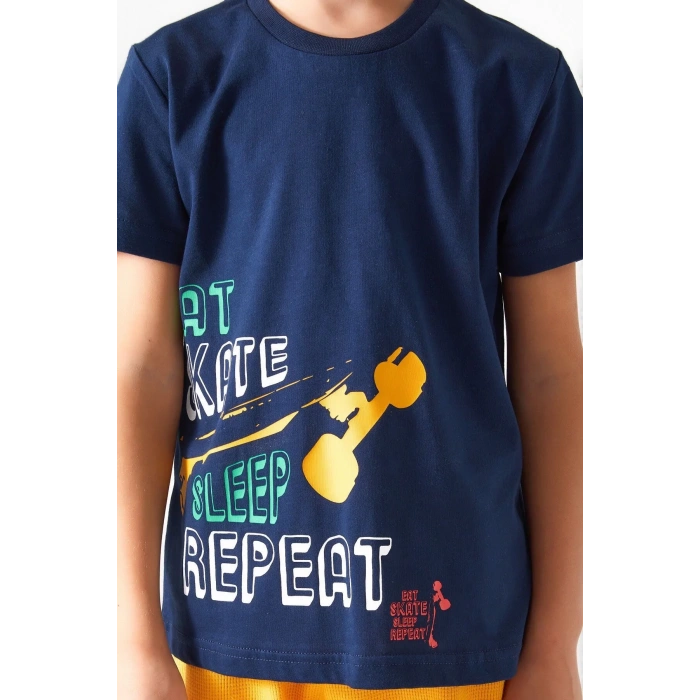 ERKEK ÇOCUK BERMUDA TAKIM - LACİVERT