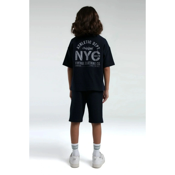 ERKEK ÇOCUK BERMUDA TAKIM - LACİVERT