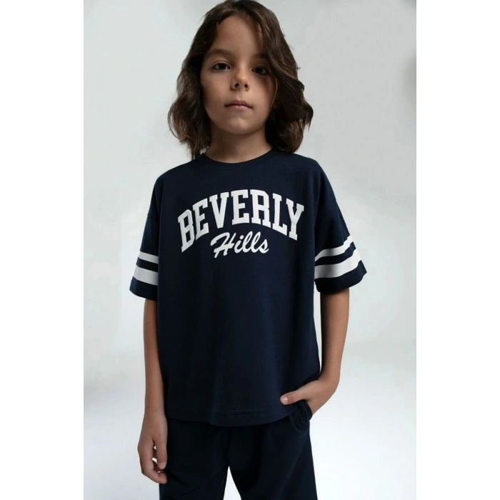 ERKEK ÇOCUK BERMUDA TAKIM - LACİVERT