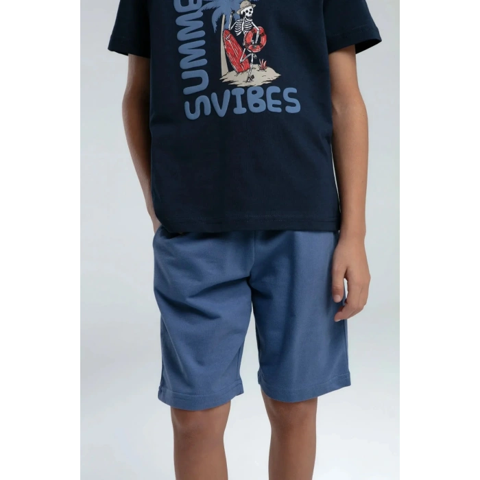 ERKEK ÇOCUK BERMUDA TAKIM - LACİVERT