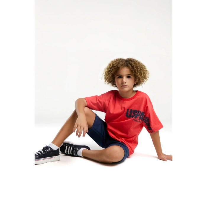 ERKEK ÇOCUK BERMUDA TAKIM - Nar