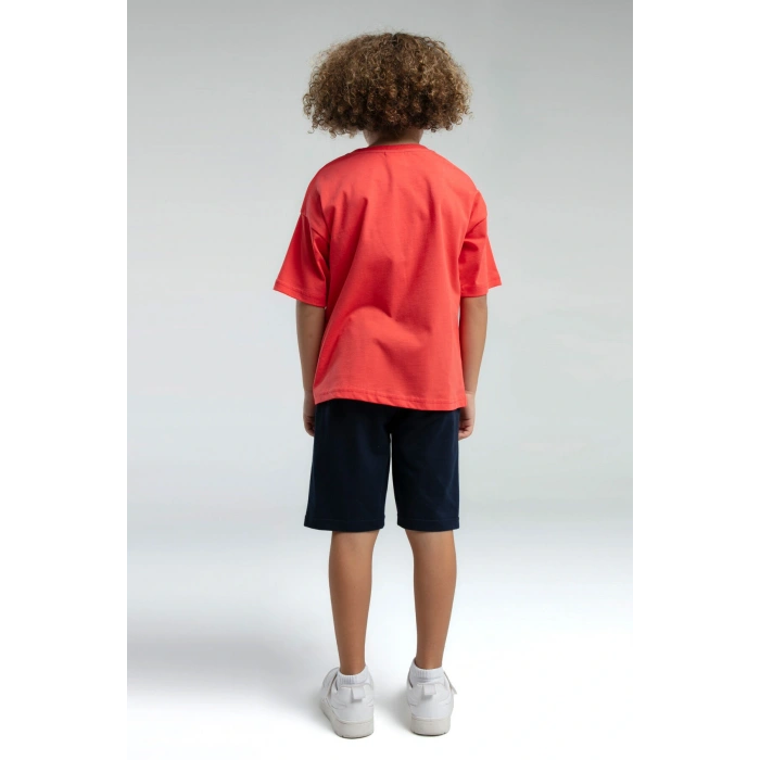 ERKEK ÇOCUK BERMUDA TAKIM - Nar