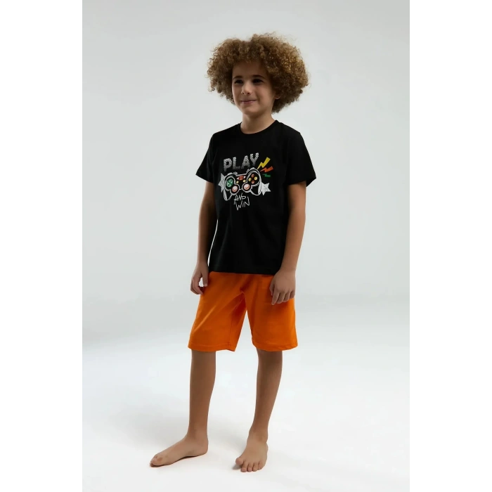 ERKEK ÇOCUK BERMUDA TAKIM - siyah