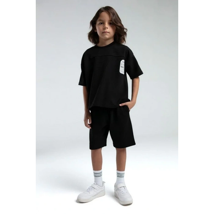 ERKEK ÇOCUK BERMUDA TAKIM - siyah