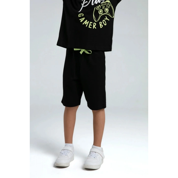 ERKEK ÇOCUK BERMUDA TAKIM - siyah