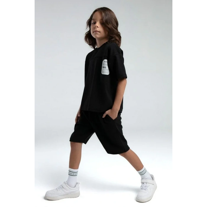 ERKEK ÇOCUK BERMUDA TAKIM - siyah