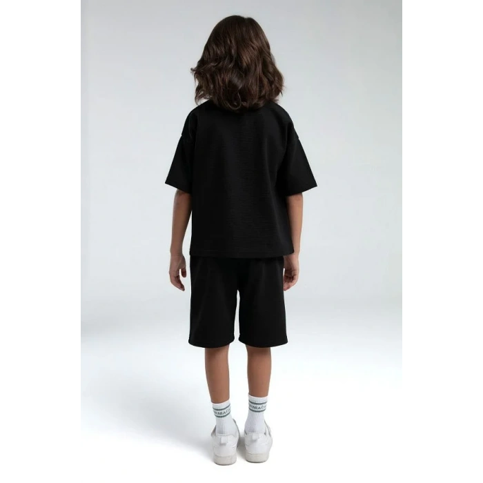 ERKEK ÇOCUK BERMUDA TAKIM - siyah