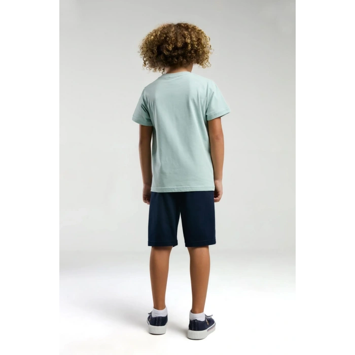 ERKEK ÇOCUK BERMUDA TAKIM - SU YEŞİLİ