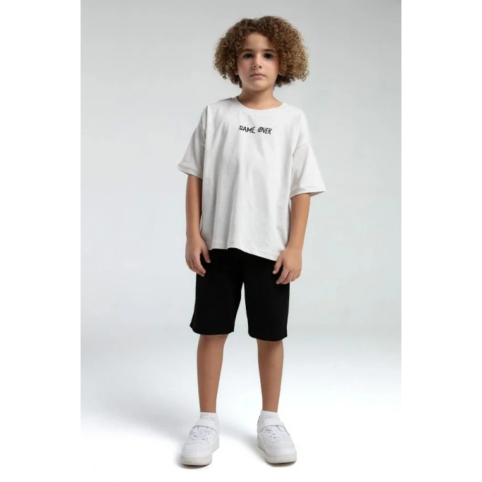 ERKEK ÇOCUK BERMUDA TAKIM - TAŞ