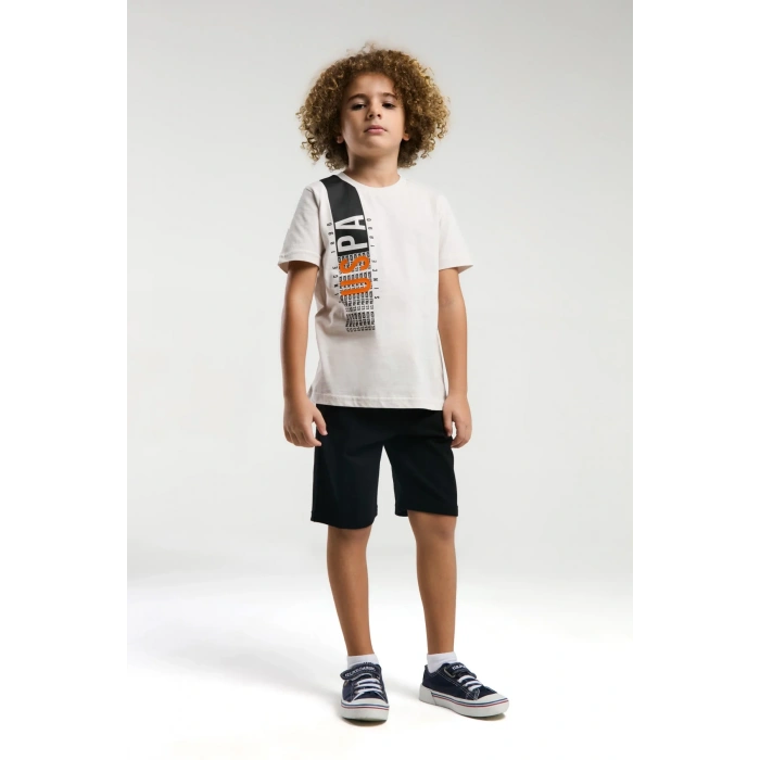 ERKEK ÇOCUK BERMUDA TAKIM - TAŞ