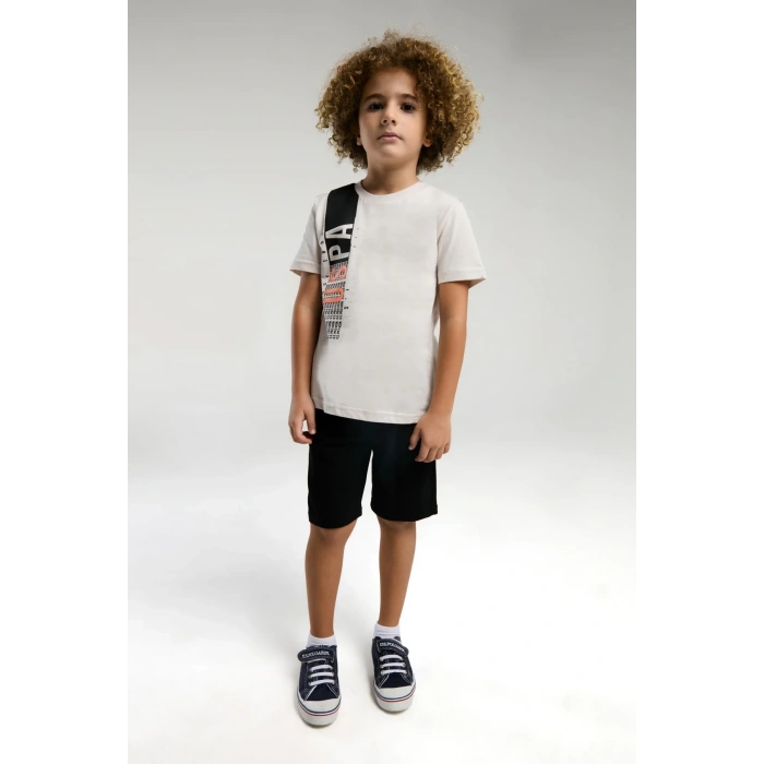 ERKEK ÇOCUK BERMUDA TAKIM - TAŞ