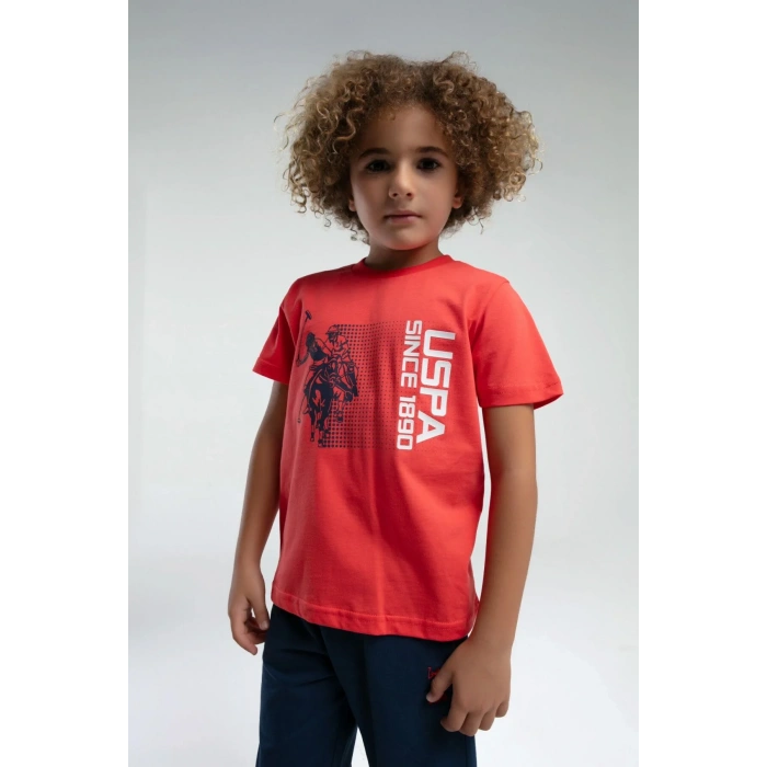 ERKEK ÇOCUK BERMUDA TAKIMI - Nar