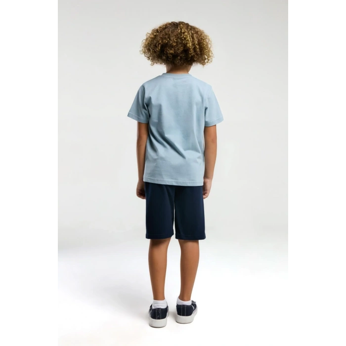 ERKEK ÇOCUK BERMUDA TAKIMI - SOFT YEŞİL