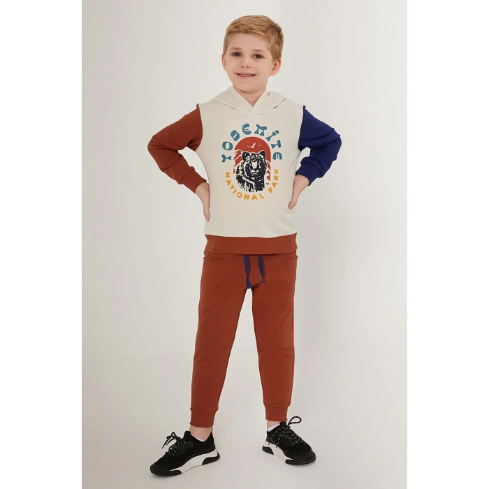 ERKEK ÇOCUK EŞOFMAN TAKIM - BEJ