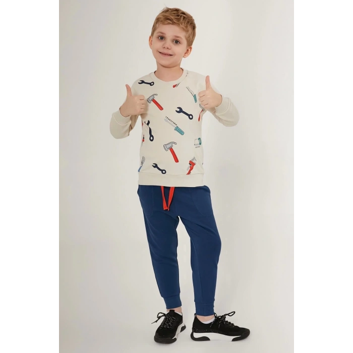 ERKEK ÇOCUK EŞOFMAN TAKIM - BEJ