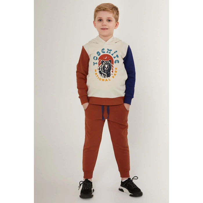 ERKEK ÇOCUK EŞOFMAN TAKIM - BEJ