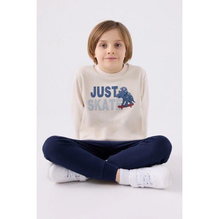 ERKEK ÇOCUK EŞOFMAN TAKIM - BEJ