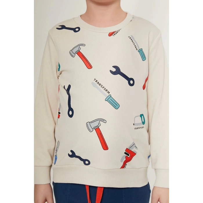 ERKEK ÇOCUK EŞOFMAN TAKIM - BEJ