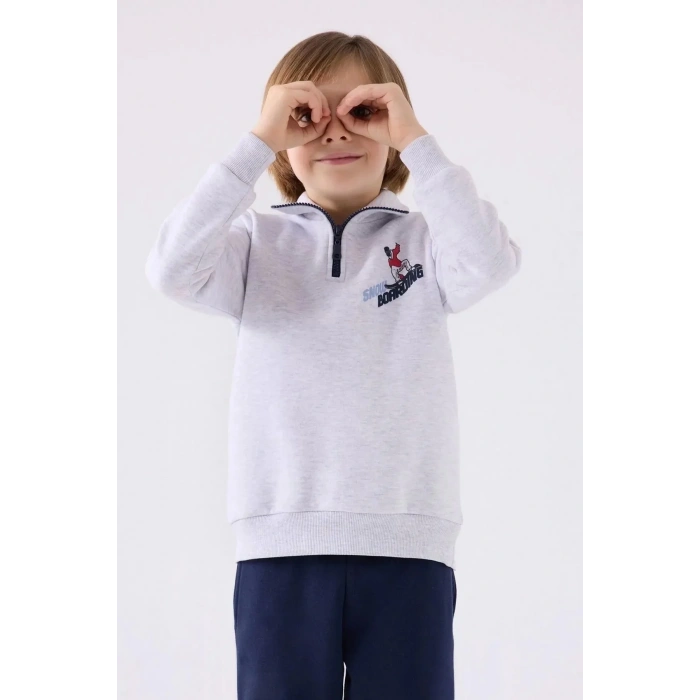 ERKEK ÇOCUK EŞOFMAN TAKIM - KAR MELANJ