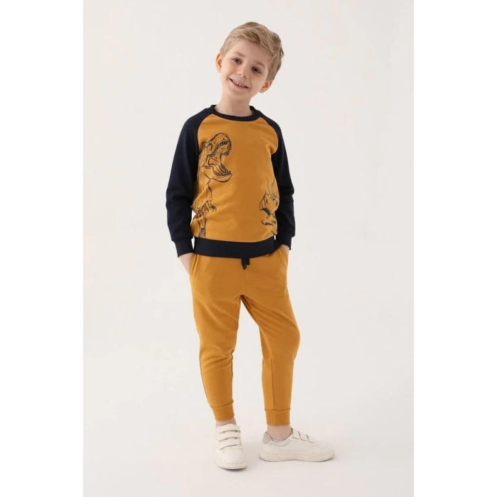 ERKEK ÇOCUK EŞOFMAN TAKIM - KOYU HARDAL