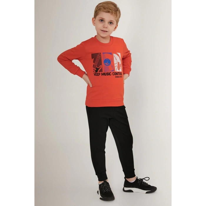 ERKEK ÇOCUK EŞOFMAN TAKIM - NAR ÇİÇEĞİ