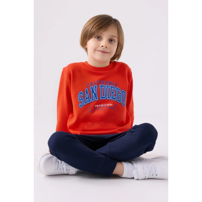 ERKEK ÇOCUK EŞOFMAN TAKIM - NAR ÇİÇEĞİ