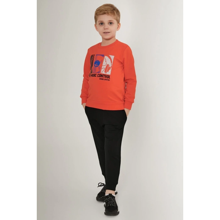 ERKEK ÇOCUK EŞOFMAN TAKIM - NAR ÇİÇEĞİ