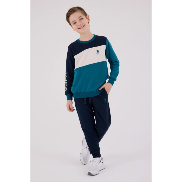 ERKEK ÇOCUK EŞOFMAN TAKIMI - KOYU ÖRDEK YEŞİLİ