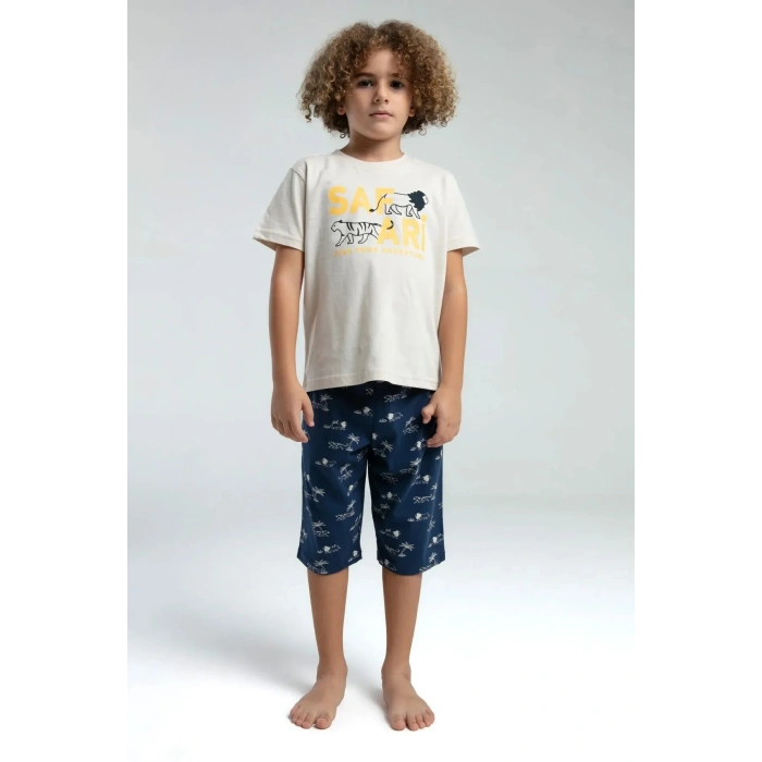 ERKEK ÇOCUK KAPRİ TAKIM - BEJ