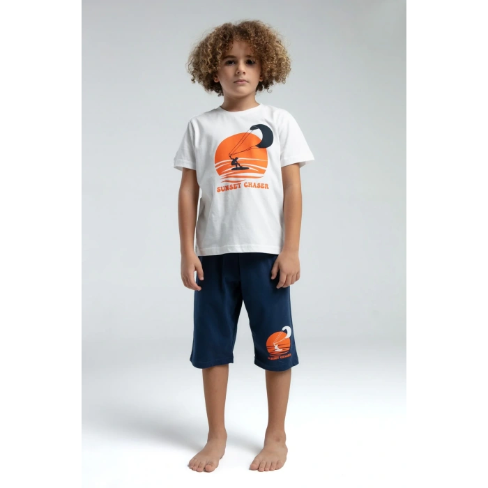 ERKEK ÇOCUK KAPRİ TAKIM - Beyaz