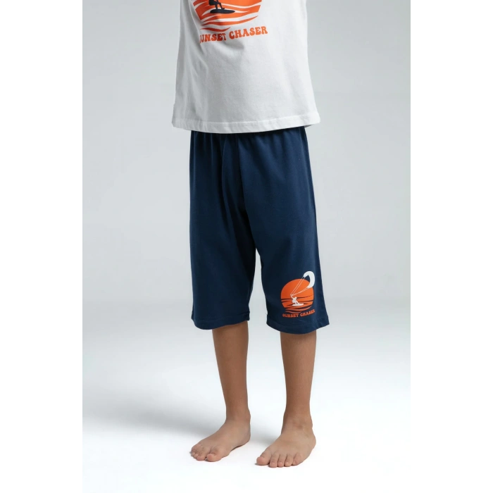 ERKEK ÇOCUK KAPRİ TAKIM - Beyaz