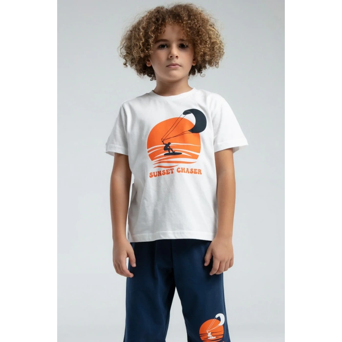 ERKEK ÇOCUK KAPRİ TAKIM - Beyaz