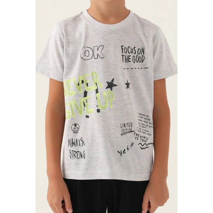 ERKEK ÇOCUK KAPRİ TAKIM - KAR MELANJ