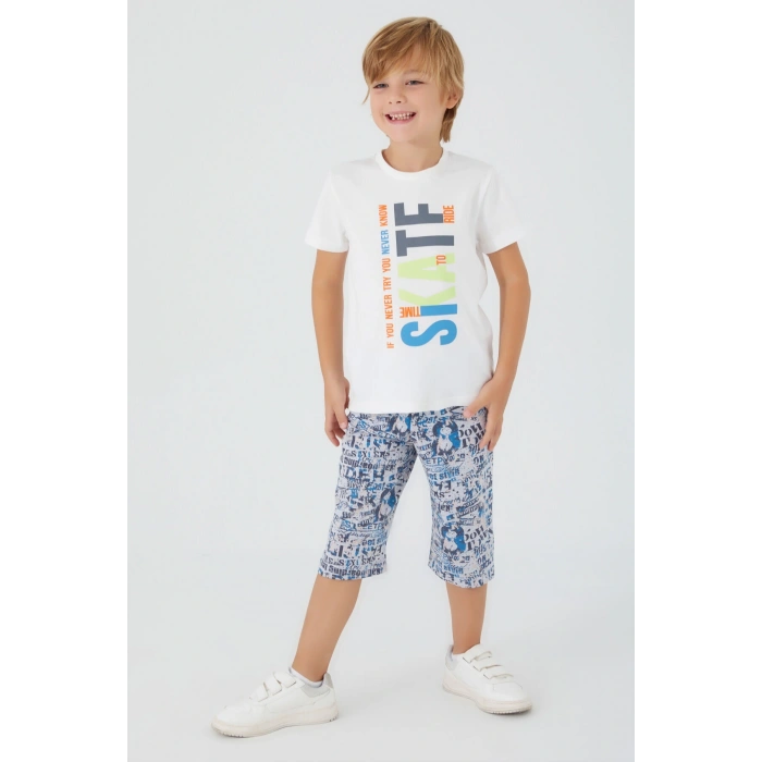 ERKEK ÇOCUK KAPRİ TAKIM - KREM