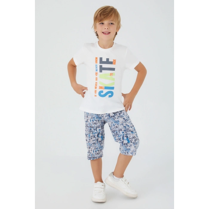 ERKEK ÇOCUK KAPRİ TAKIM - KREM