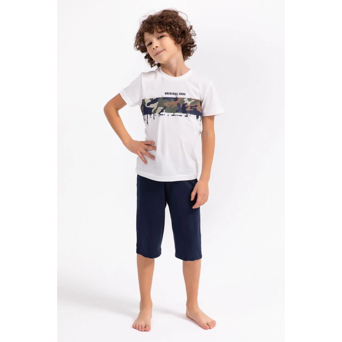 ERKEK ÇOCUK KAPRİ TAKIM - KREM