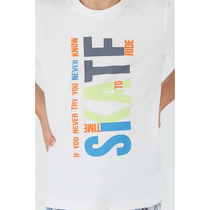 ERKEK ÇOCUK KAPRİ TAKIM - KREM