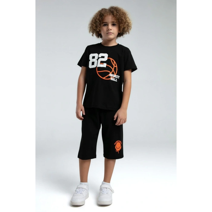 ERKEK ÇOCUK KAPRİ TAKIM - siyah