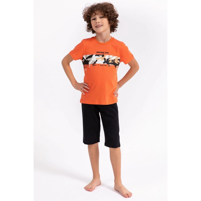 ERKEK ÇOCUK KAPRİ TAKIM - TURUNCU