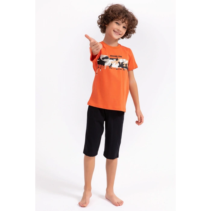 ERKEK ÇOCUK KAPRİ TAKIM - TURUNCU