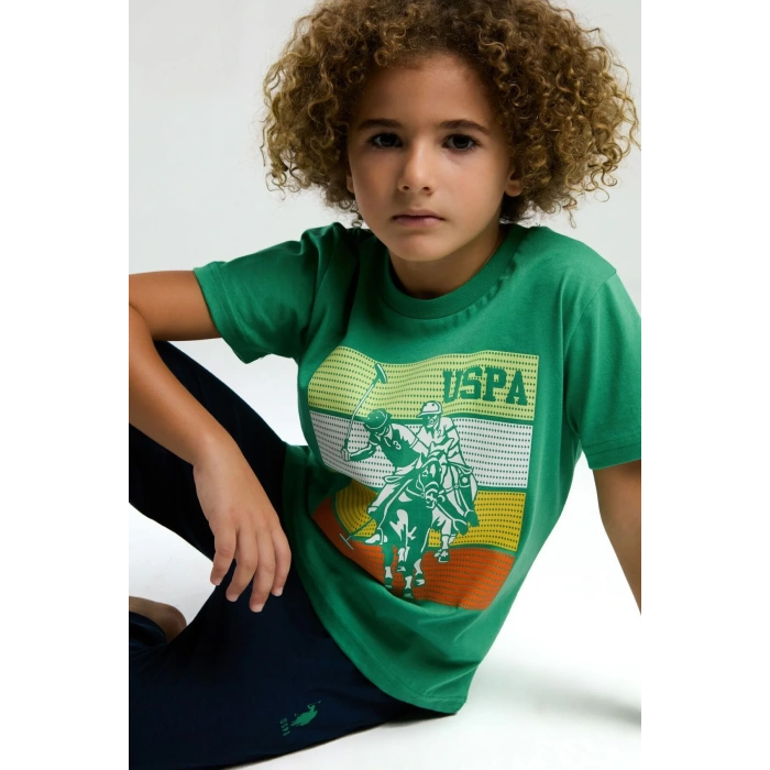 ERKEK ÇOCUK PİJAMA TAKIMI - ÇAM YEŞİLİ